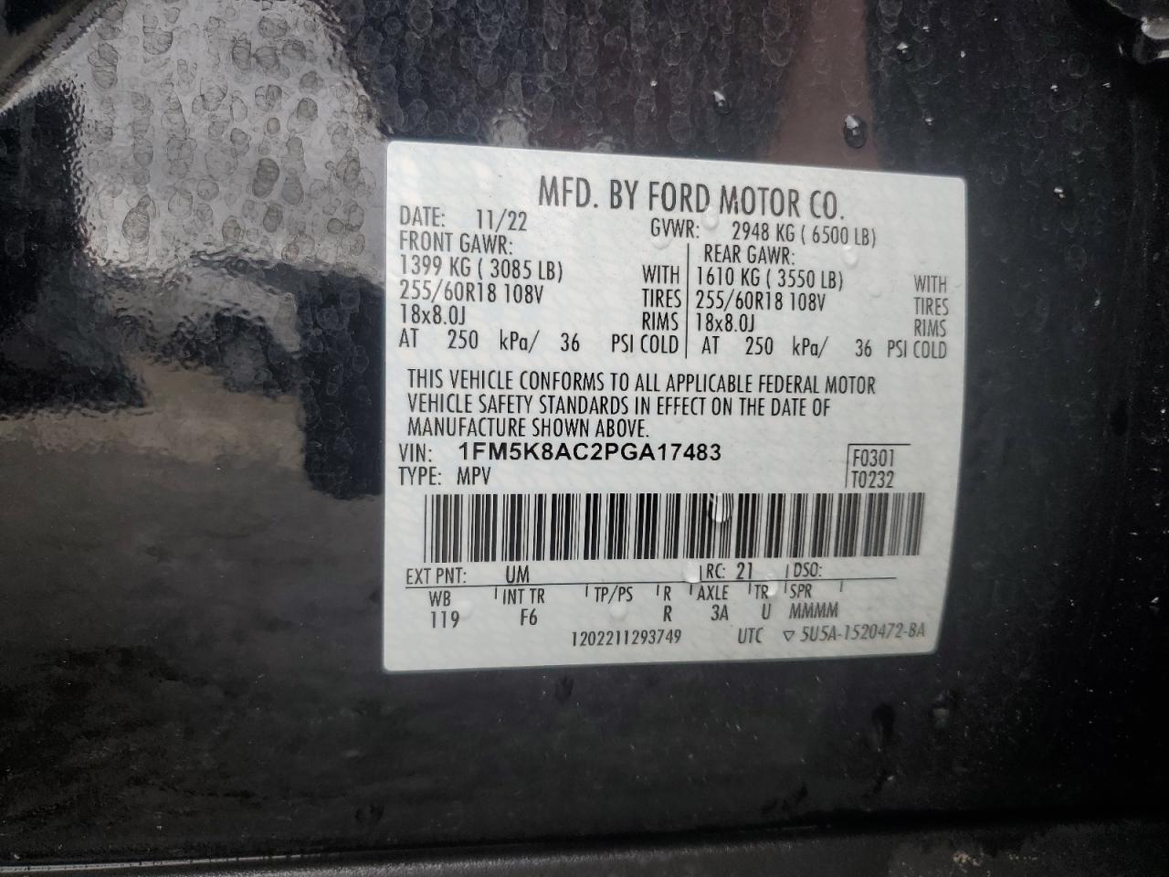 1FM5K8AC2PGA17483 2023 FORD EXPLORER - Image 13