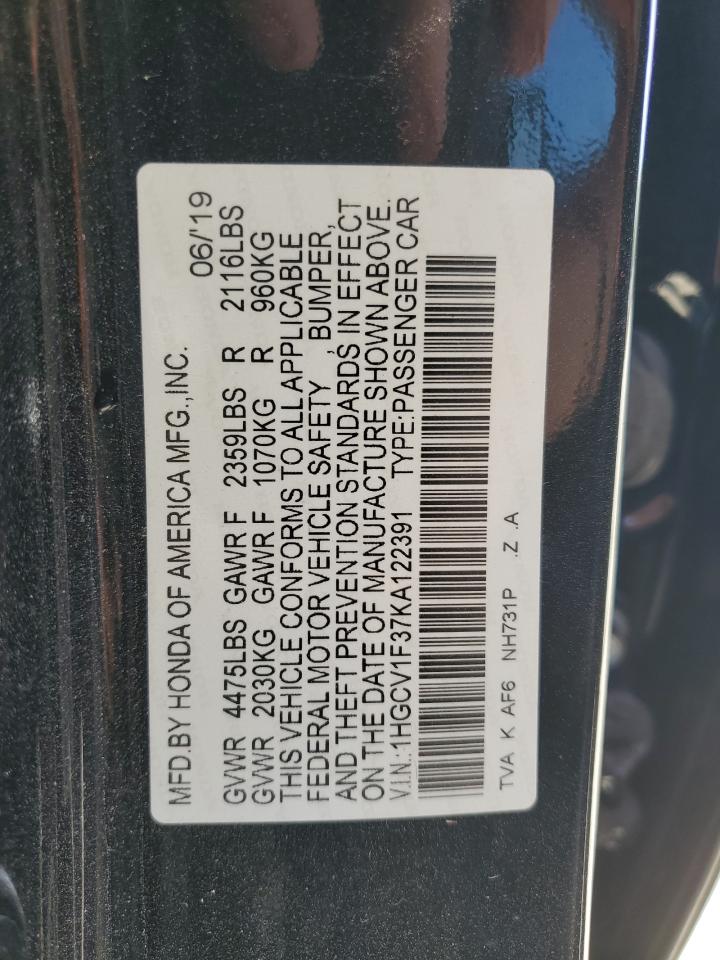 1HGCV1F37KA122391 2019 HONDA ACCORD - Image 14