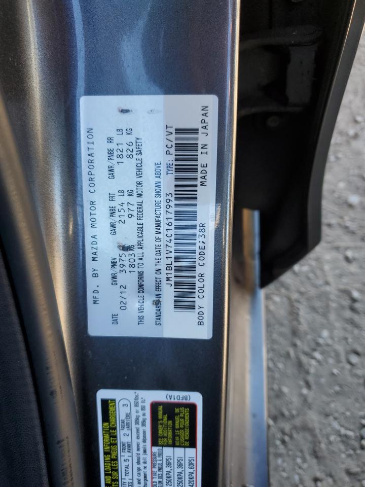 2012 Mazda 3 I VIN: JM1BL1V74C1617993 Lot: 69994534