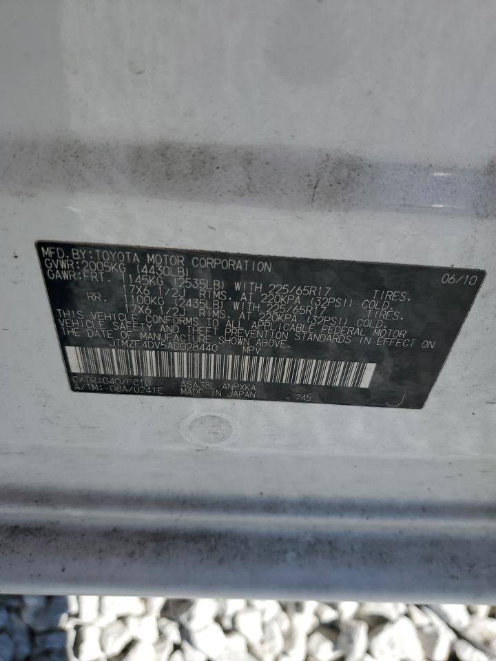 JTMZF4DV5AD028440 2010 Toyota Rav4