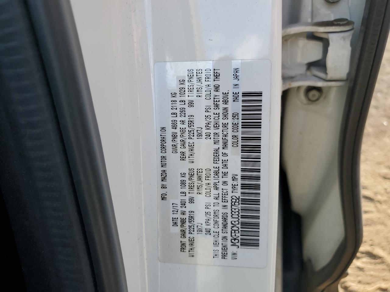 JM3KFBCM3J0337692 2018 Mazda Cx-5 Touring