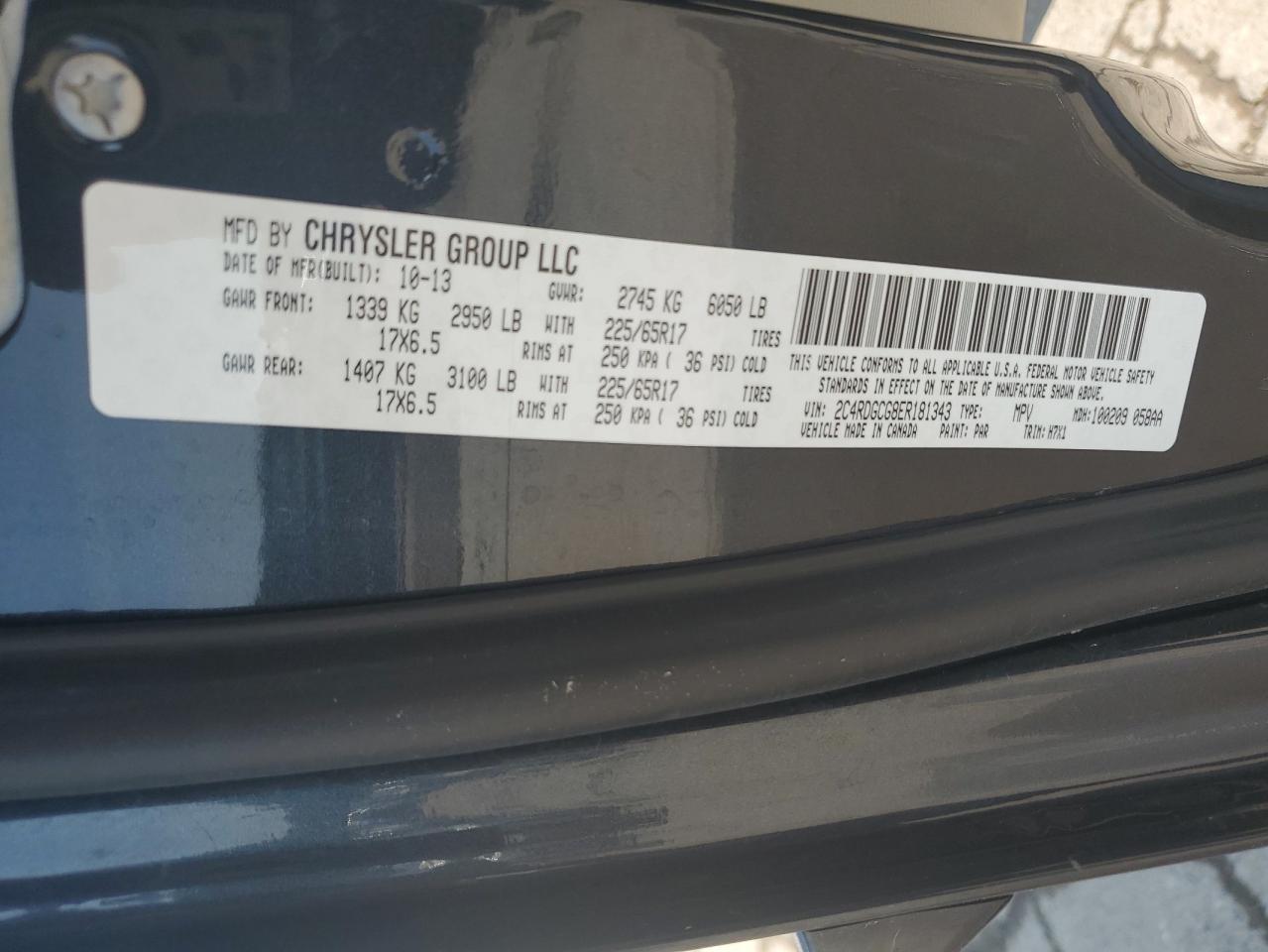 2C4RDGCG8ER181343 2014 Dodge Grand Caravan Sxt