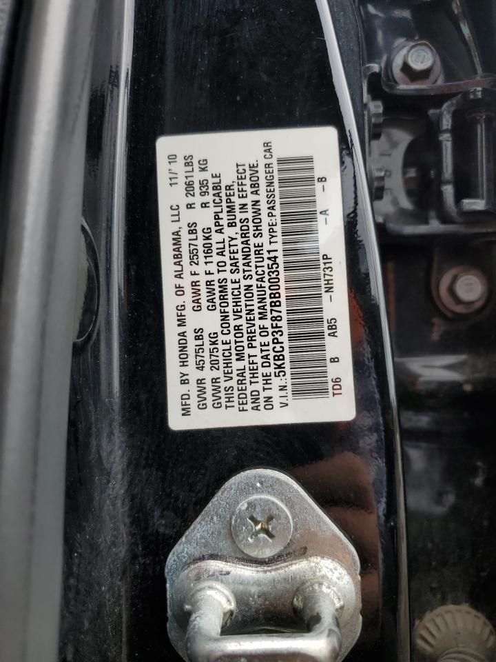 5KBCP3F87BB003541 2011 Honda Accord Exl