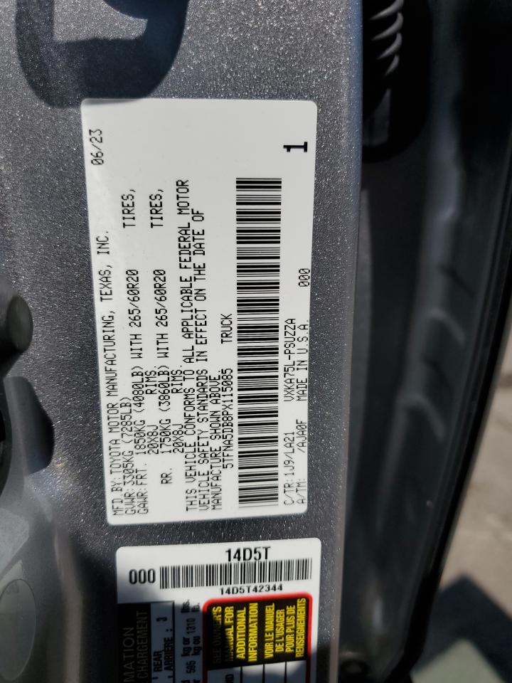 5TFNA5DB8PX115085 2023 Toyota Tundra Crewmax Platinum