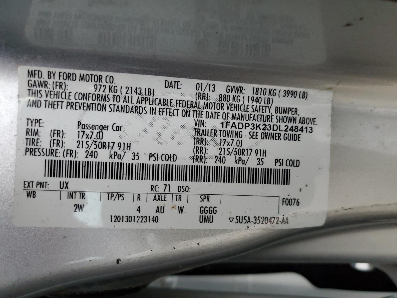 1FADP3K23DL248413 2013 Ford Focus Se