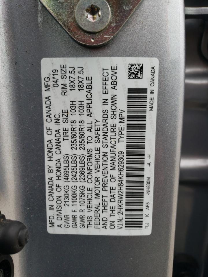 2HKRW2H84KH629309 2019 Honda Cr-V Exl