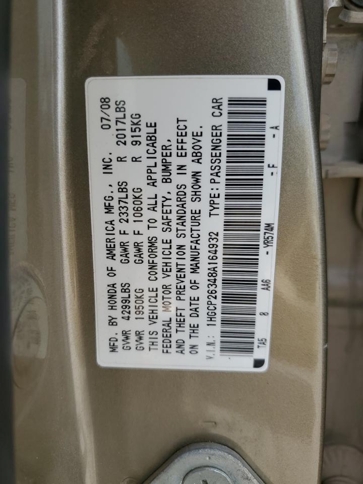 1HGCP26348A164932 2008 Honda Accord Lx