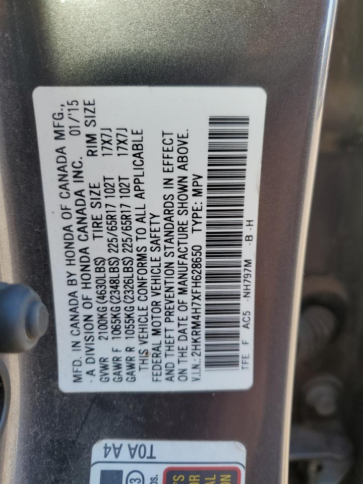 2HKRM4H7XFH628650 2015 Honda Cr-V Exl