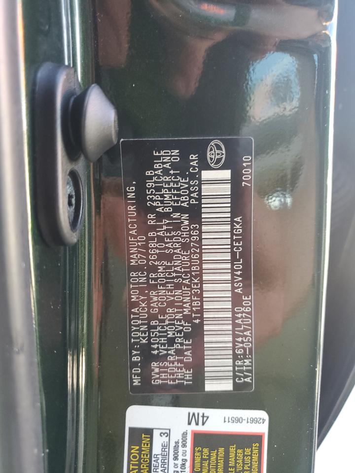 4T1BF3EK1BU627963 2011 Toyota Camry Base