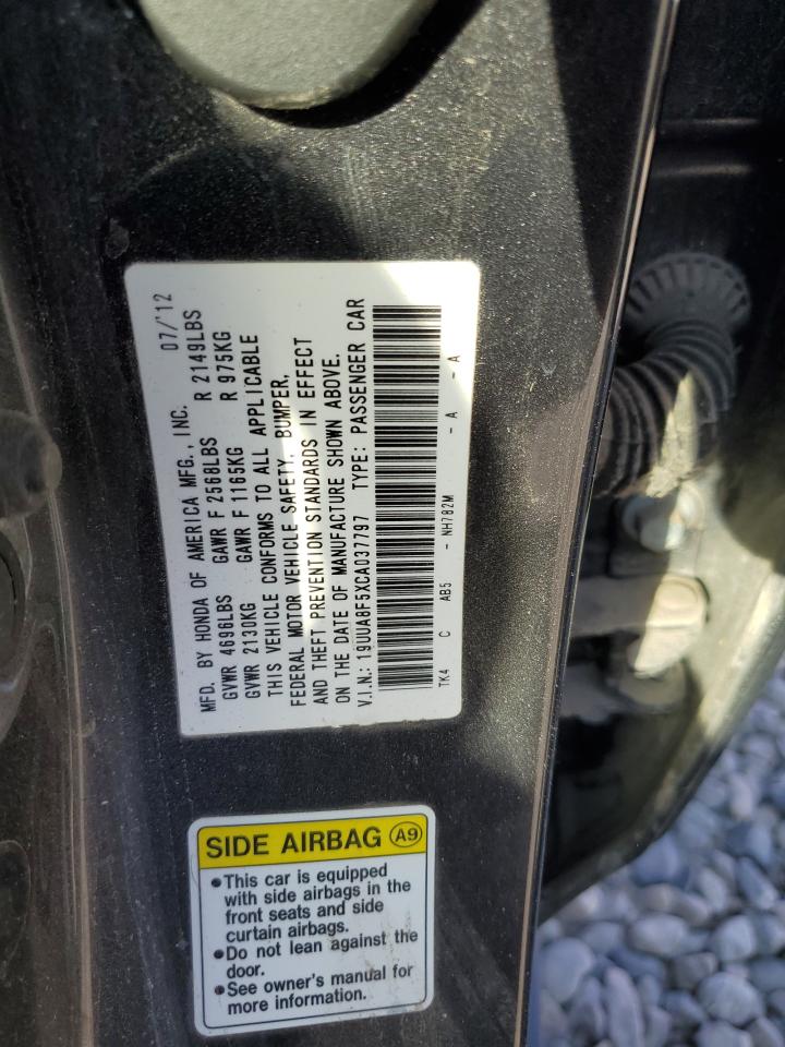 19UUA8F5XCA037797 2012 Acura Tl