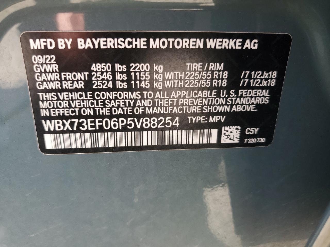 2023 BMW X1 xDrive28I VIN: WBX73EF06P5V88254 Lot: 70376774