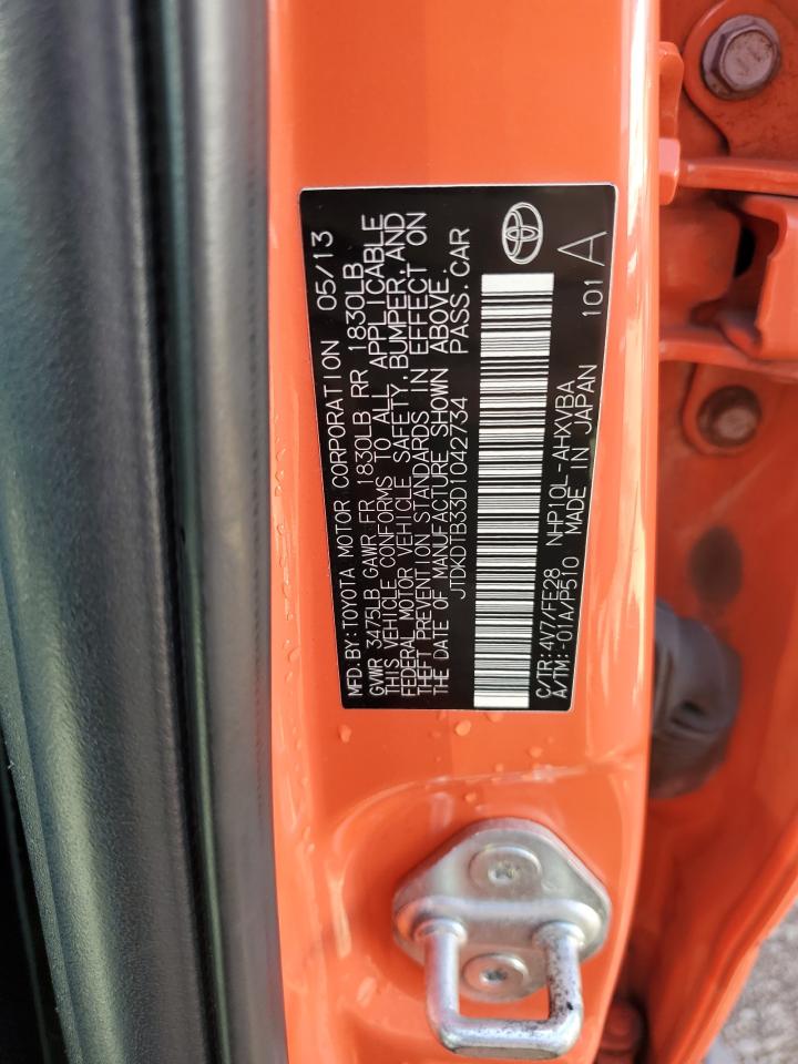 JTDKDTB33D1042734 2013 Toyota Prius C