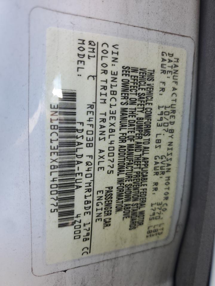 3N1BC13EX8L400775 2008 Nissan Versa S