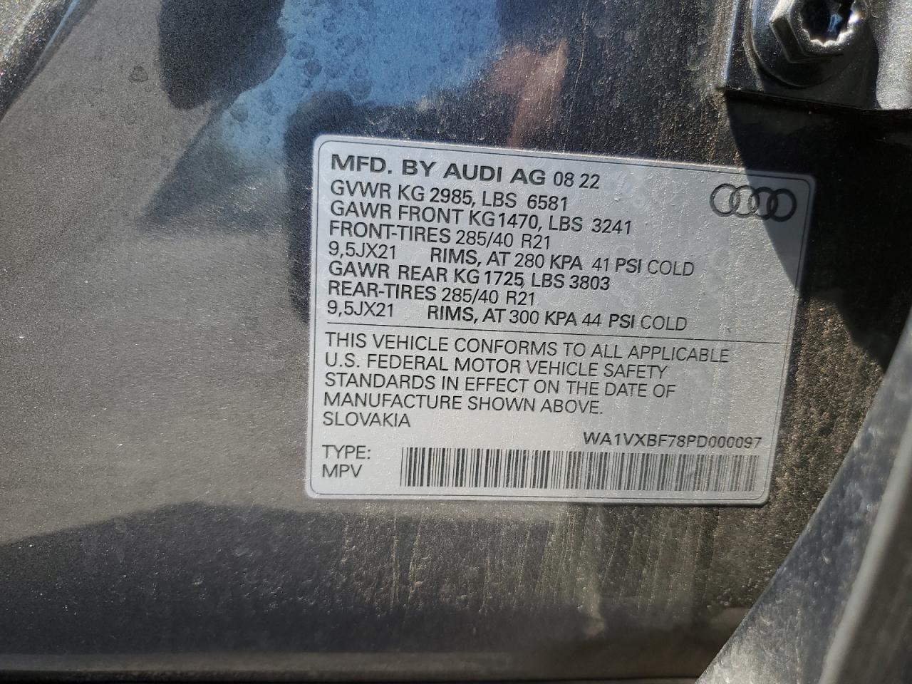 WA1VXBF78PD000097 2023 Audi Q7 Prestige