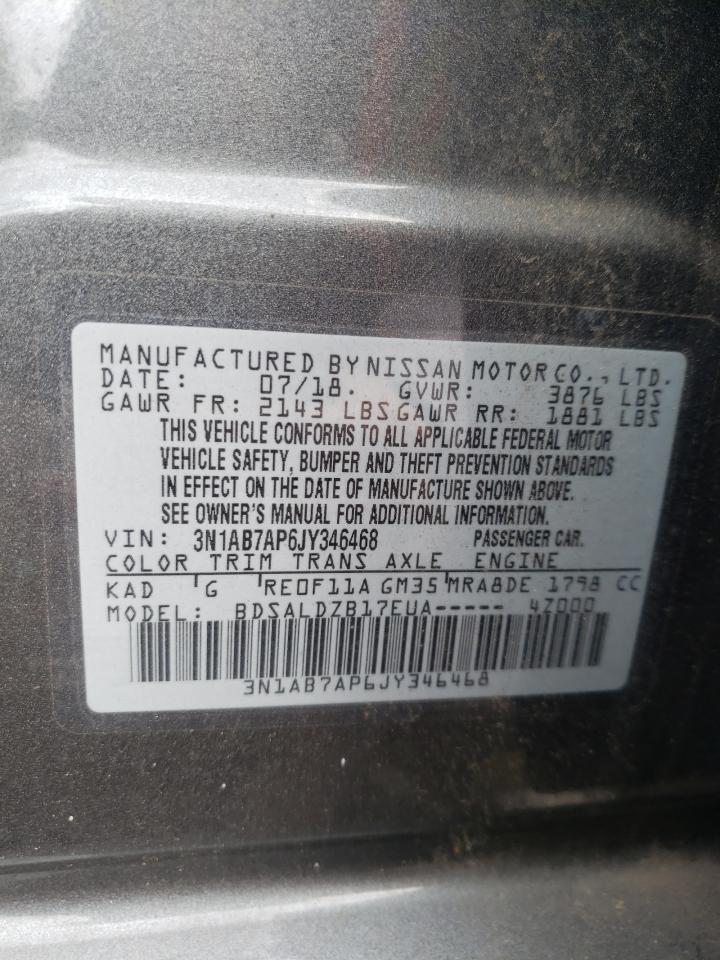 3N1AB7AP6JY346468 2018 Nissan Sentra S