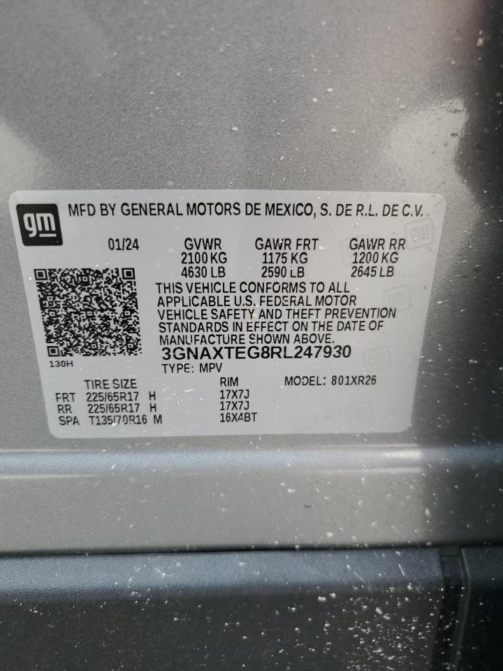 3GNAXTEG8RL247930 2024 Chevrolet Equinox Awd 2Fl