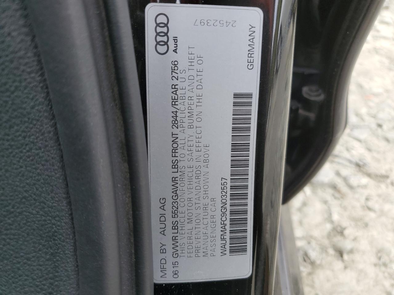 WAUFMAFC9GN032557 2016 Audi A6 Premium Plus