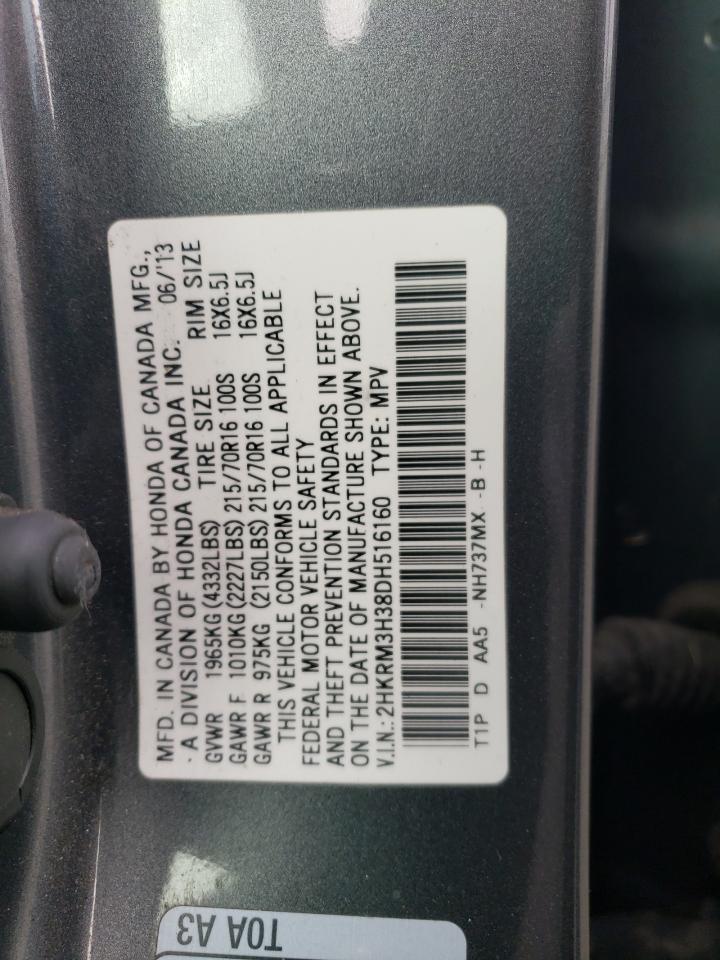 2HKRM3H38DH516160 2013 Honda Cr-V Lx