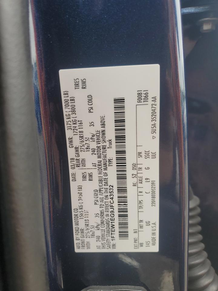 1FTEW1EG9JFC43532 2018 Ford F150 Supercrew