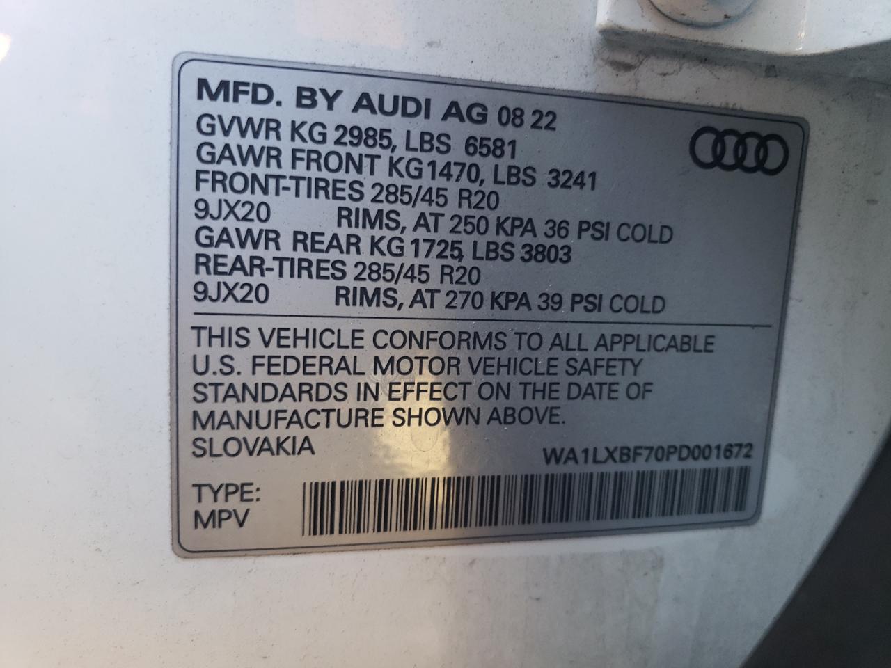 WA1LXBF70PD001672 2023 Audi Q7 Premium Plus