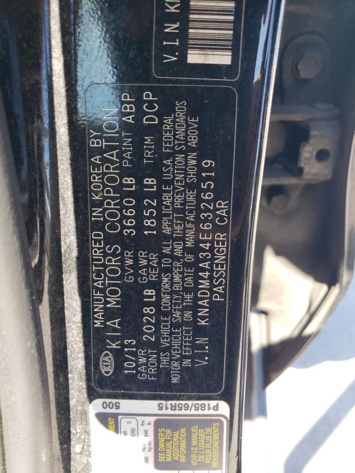 KNADM4A34E6326519 2014 Kia Rio Lx