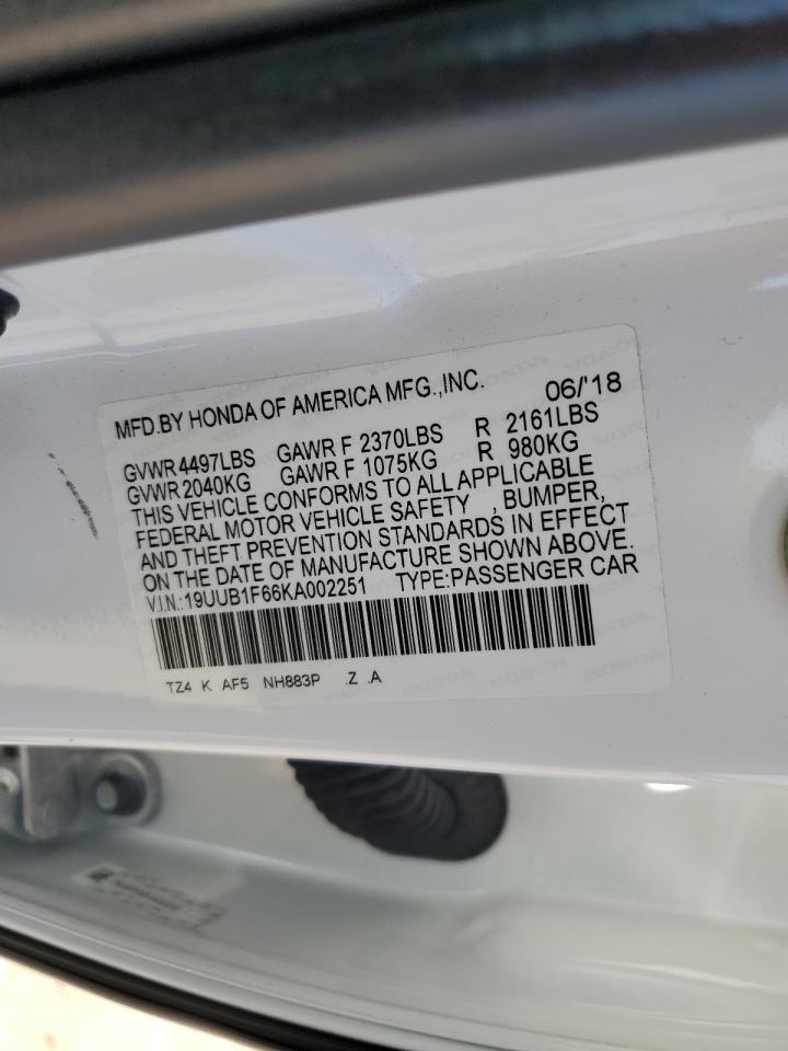 19UUB1F66KA002251 2019 Acura Tlx Technology