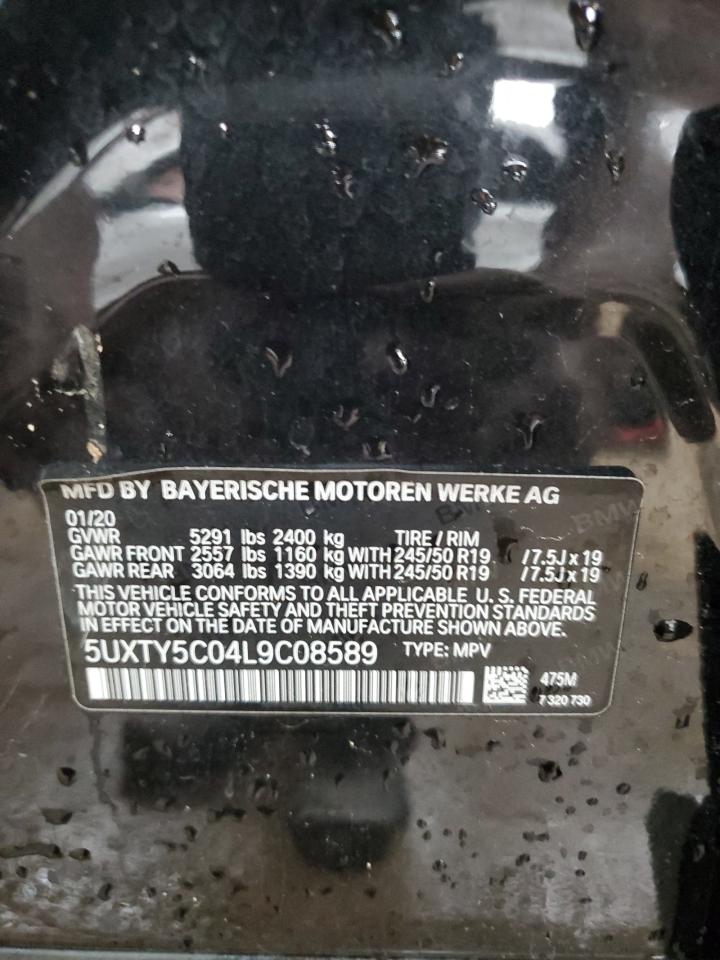 5UXTY5C04L9C08589 2020 BMW X3 xDrive30I