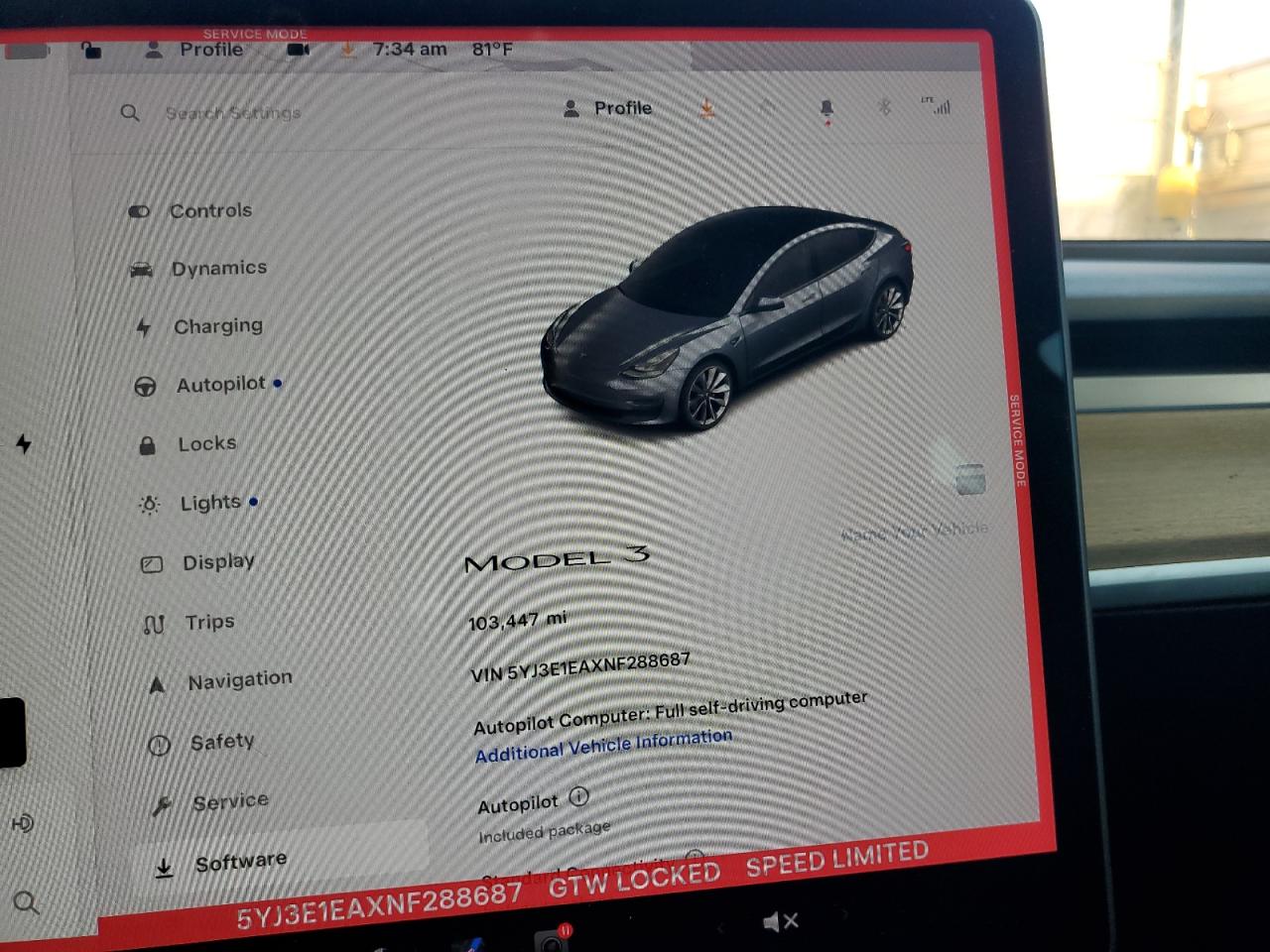 5YJ3E1EAXNF288687 2022 Tesla Model 3