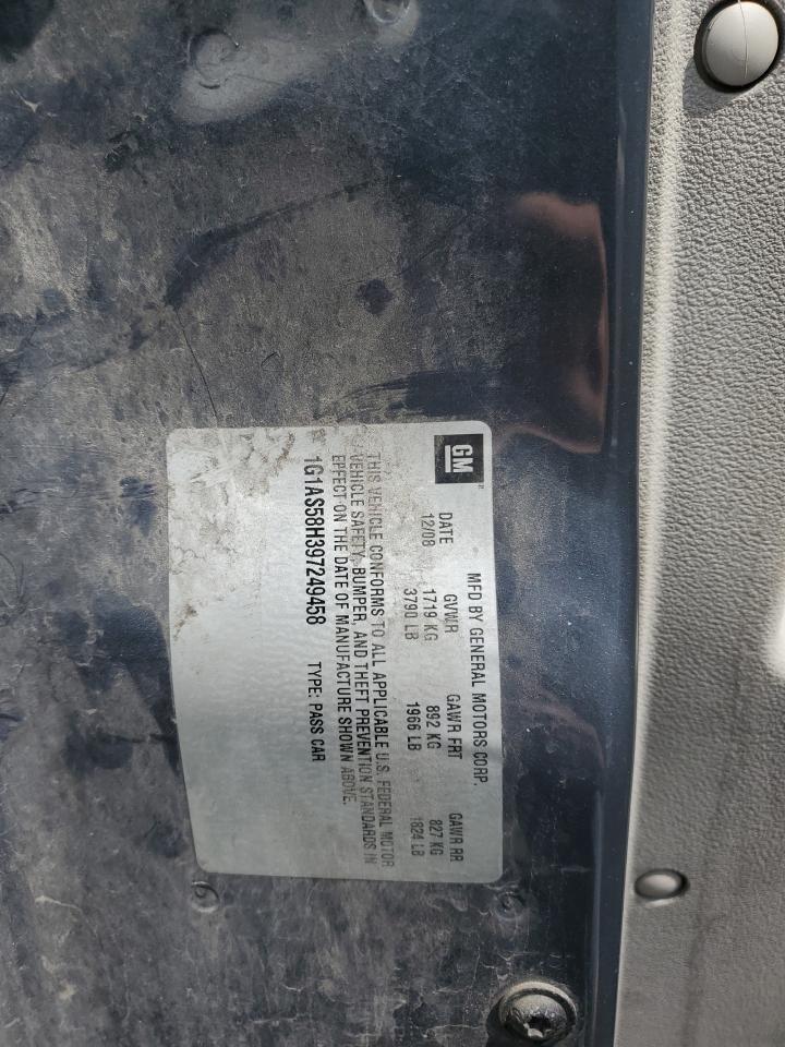 2009 Chevrolet Cobalt Ls VIN: 1G1AS58H397249458 Lot: 71195034