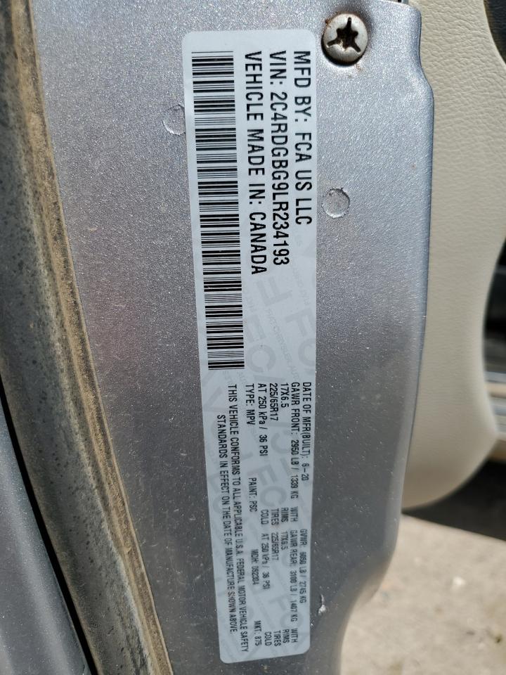 2020 Dodge Grand Caravan Se VIN: 2C4RDGBG9LR234193 Lot: 71502404