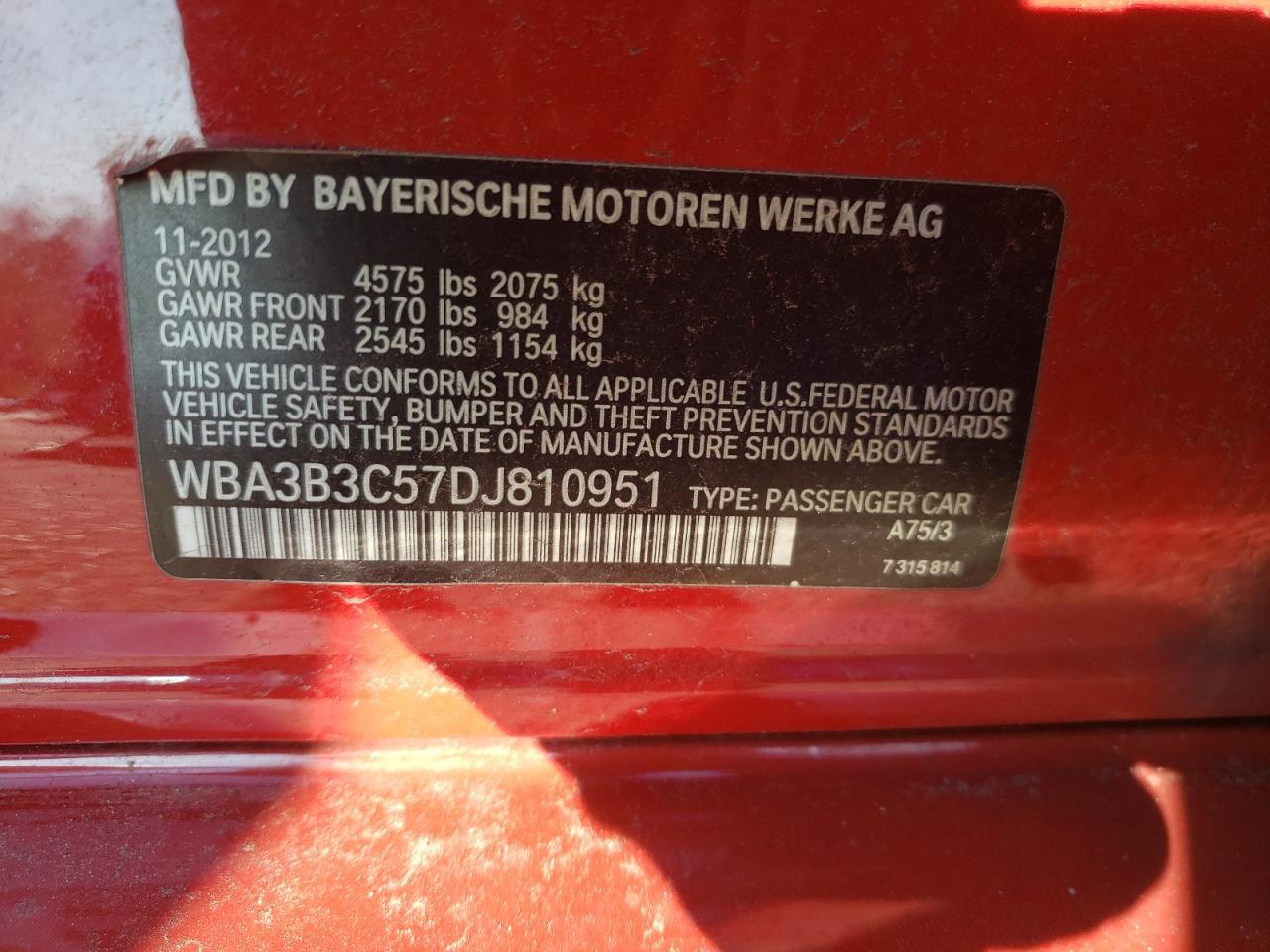 VIN WBA3B3C57DJ810951 2013 BMW 3 SERIES no.13