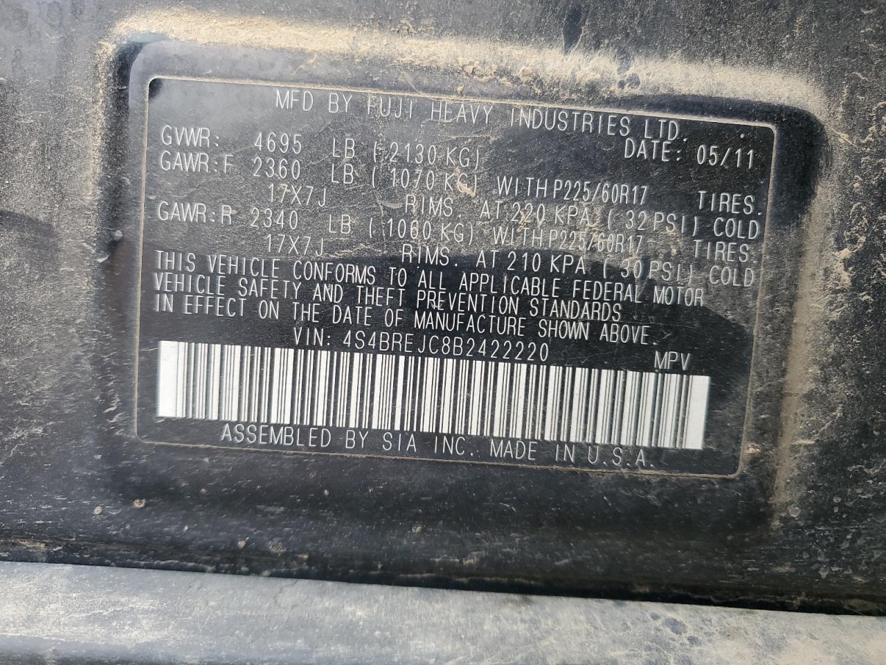 2011 Subaru Outback - Image 12