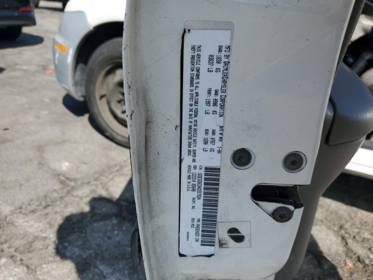 2004 Dodge Neon Base VIN: 1B3ES26C84D557834 Lot: 72756434