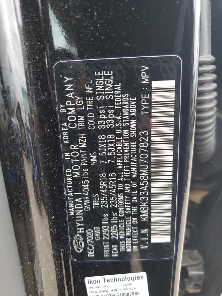 KM8K33A58MU707823 2021 Hyundai Kona Limited