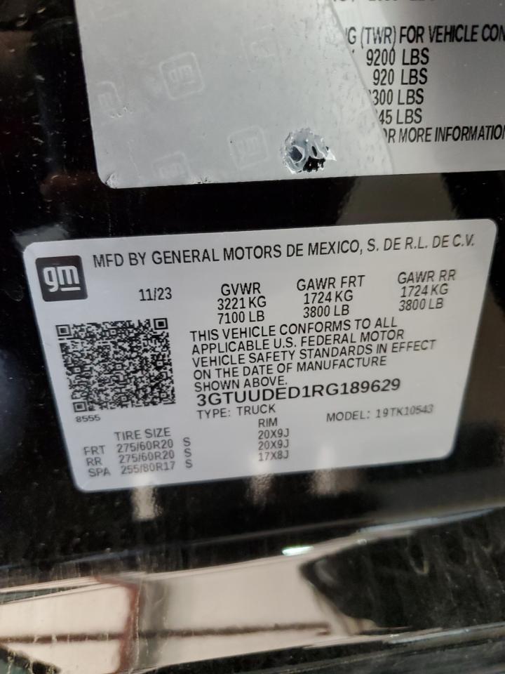 3GTUUDED1RG189629 2024 GMC Sierra K1500 Slt