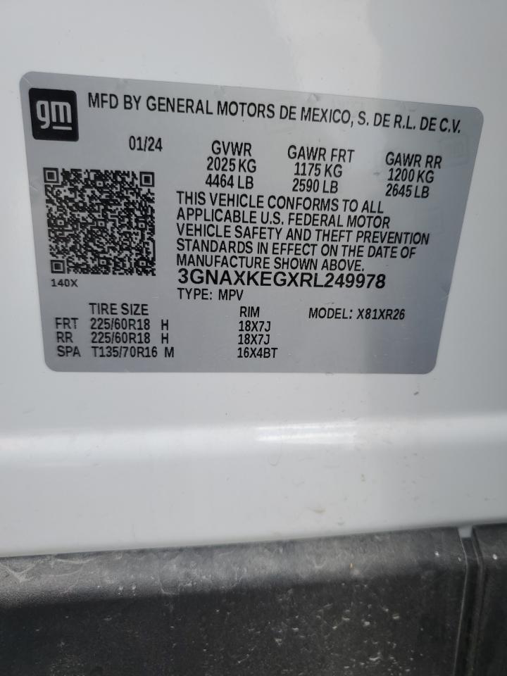 3GNAXKEGXRL249978 2024 Chevrolet Equinox Lt