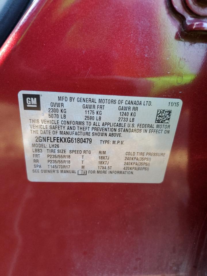 2GNFLFEKXG6180479 2016 Chevrolet Equinox Lt