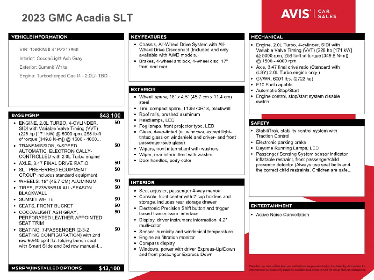 VIN 1GKKNUL41PZ217860 2023 GMC ACADIA no.12