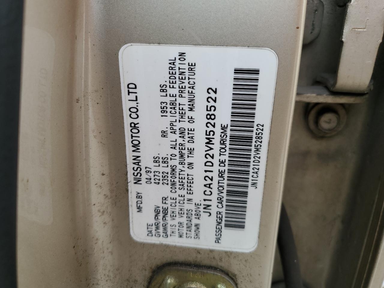 JN1CA21D2VM528522 1997 Nissan Maxima Gle