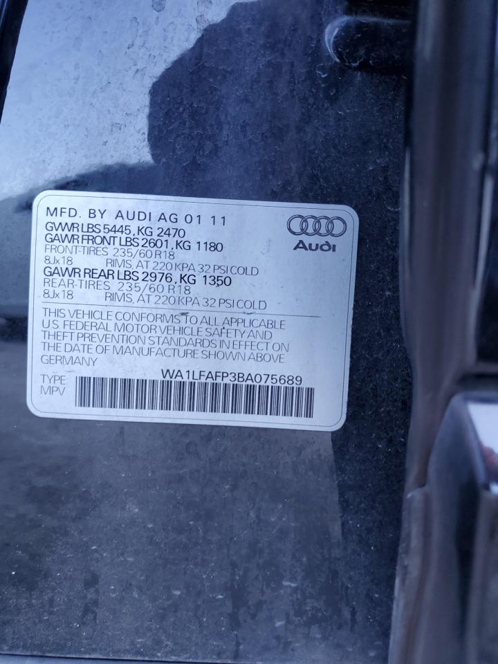 WA1LFAFP3BA075689 2011 Audi Q5 Premium Plus