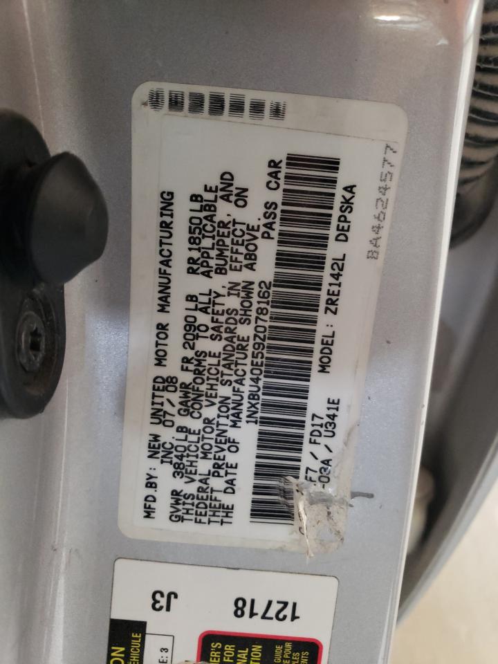 1NXBU40E59Z078162 2009 Toyota Corolla Base