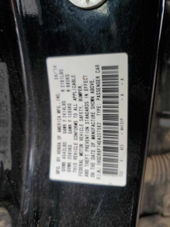 1HGCR6F74EA007563 2014 Honda Accord Touring Hybrid