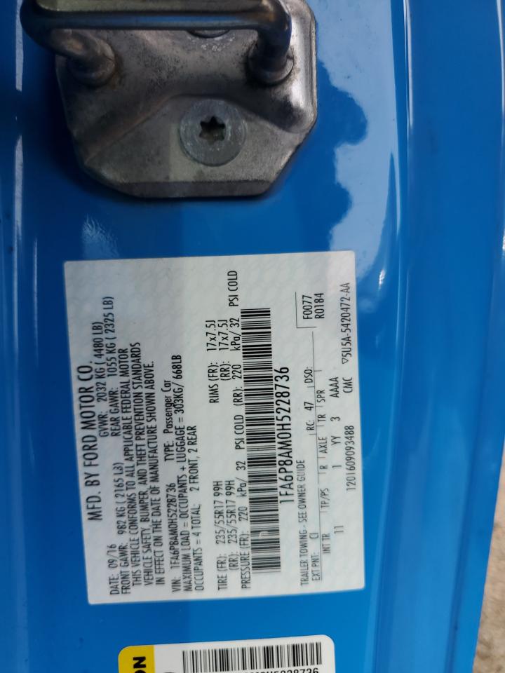 1FA6P8AM0H5228736 2017 FORD MUSTANG - Image 13