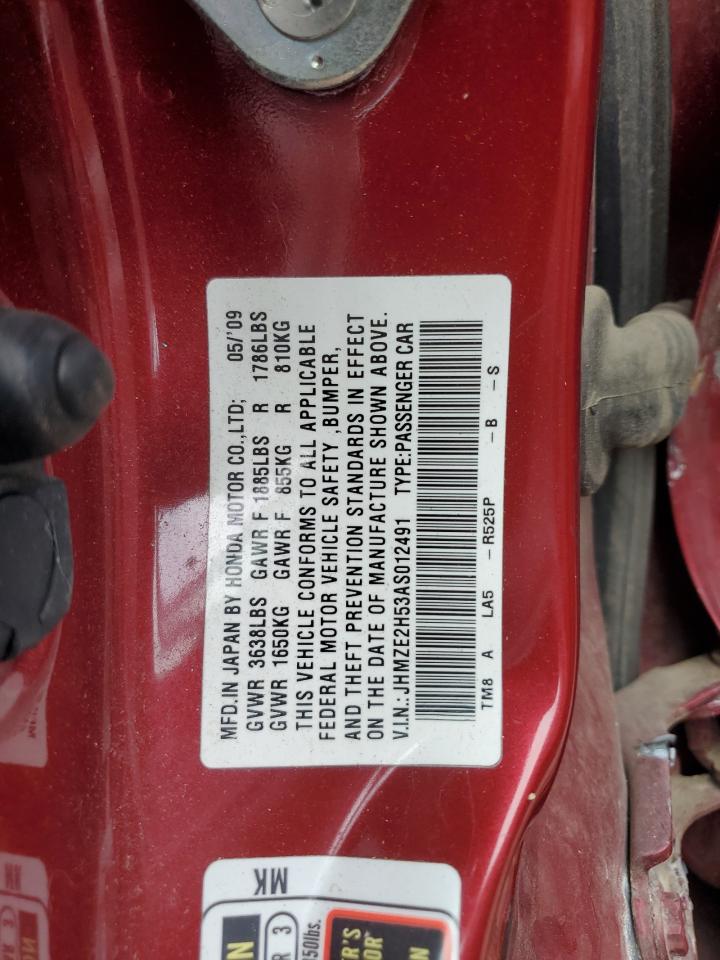 JHMZE2H53AS012491 2010 Honda Insight Lx