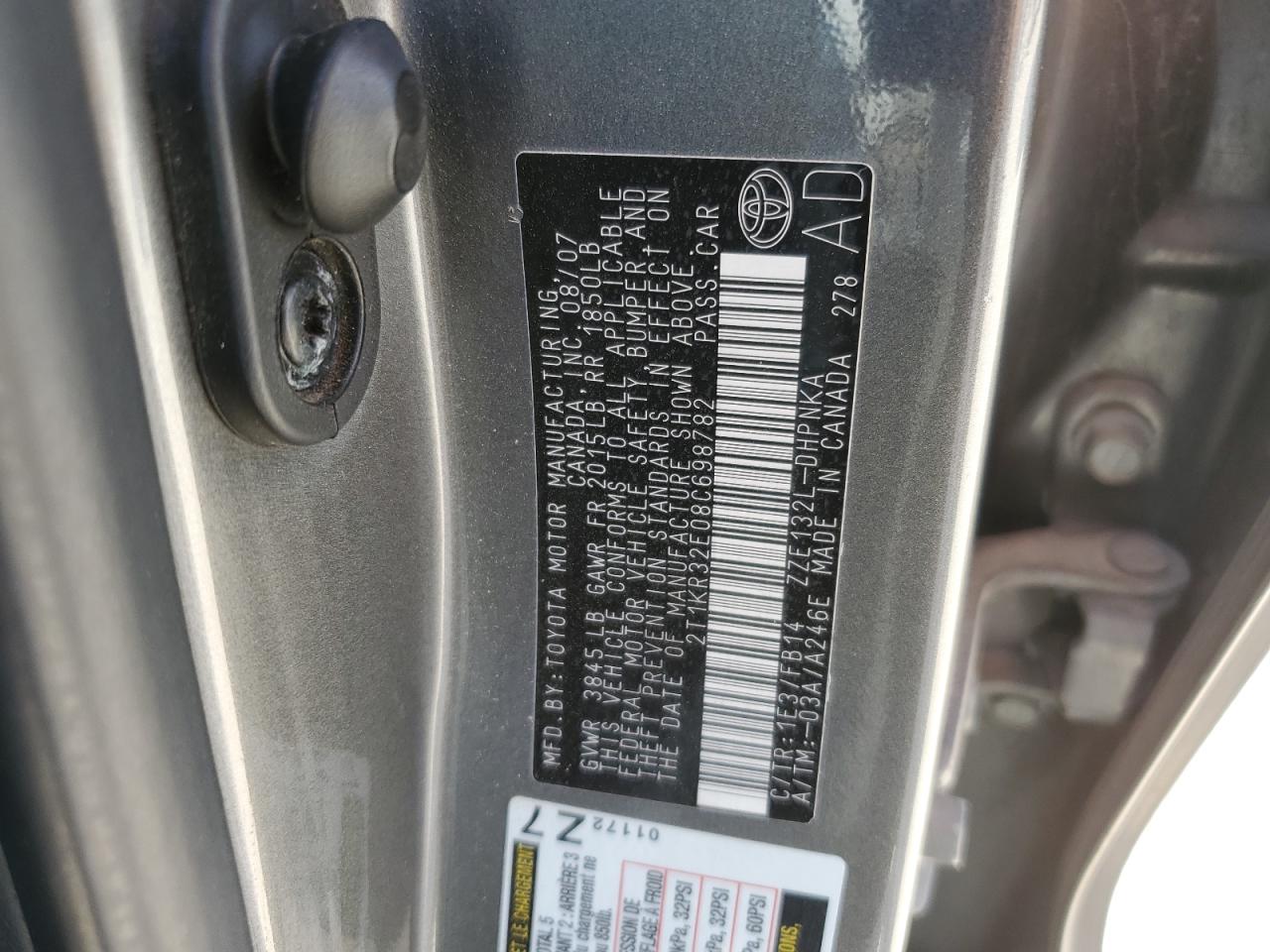 2T1KR32E08C698782 2008 Toyota Corolla Matrix Xr