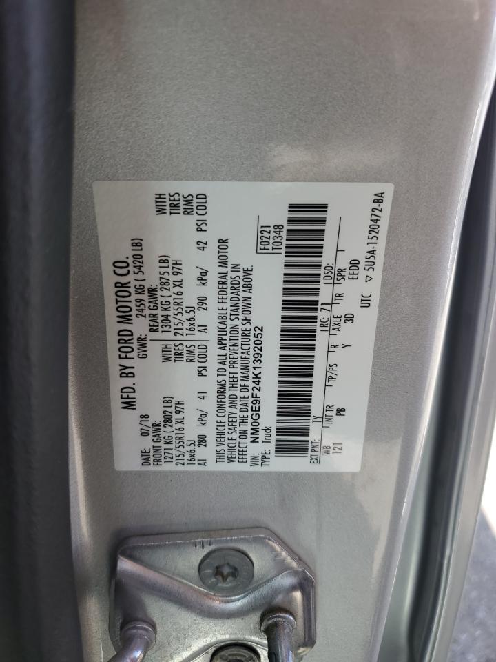 NM0GE9F24K1392052 2019 Ford Transit Connect Xlt