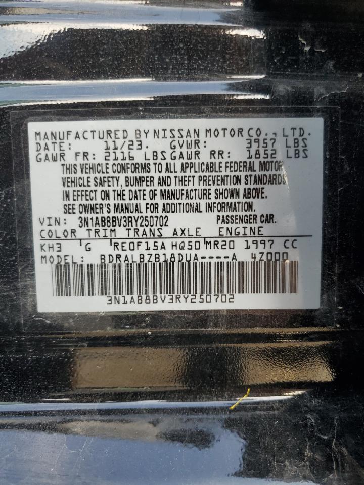 2024 Nissan Sentra S VIN: 3N1AB8BV3RY250702 Lot: 69850754