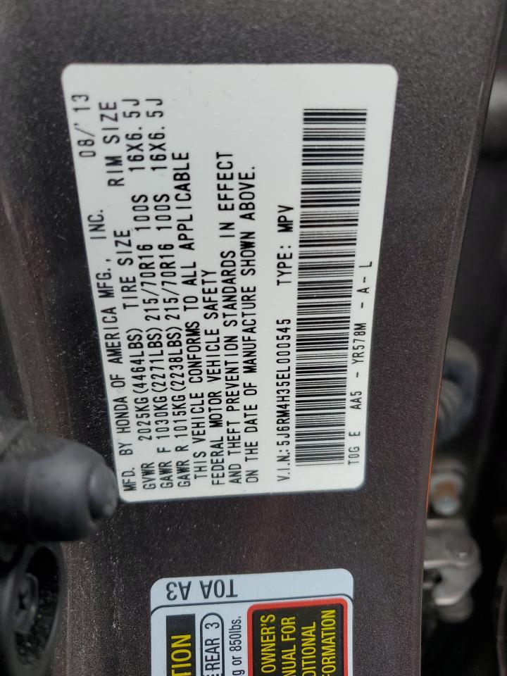 5J6RM4H35EL000545 2014 Honda Cr-V Lx