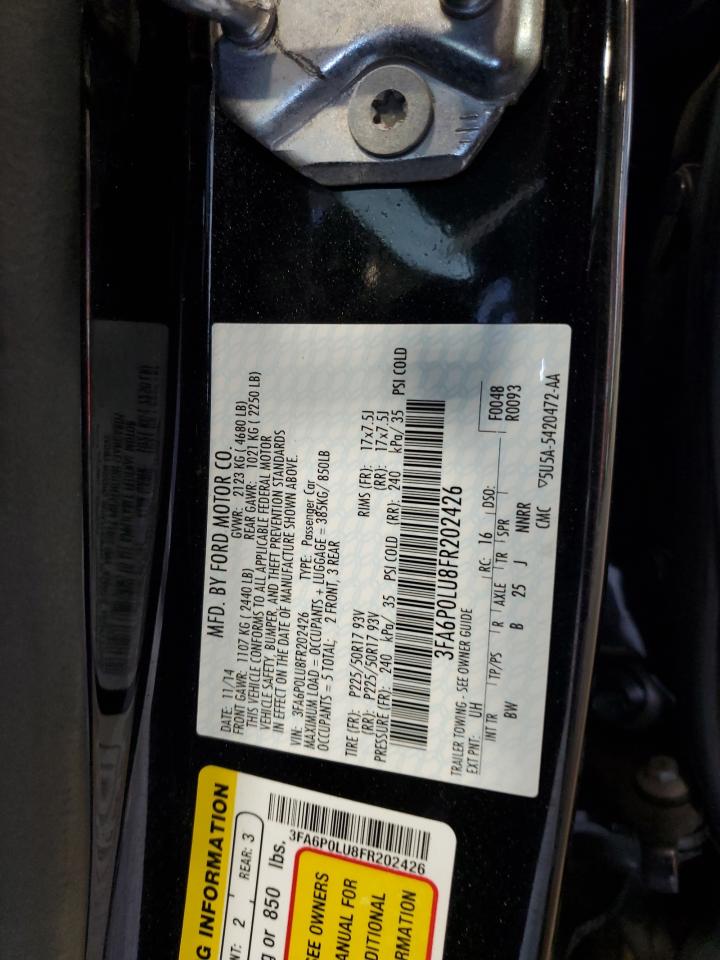 3FA6P0LU8FR202426 2015 Ford Fusion Se Hybrid