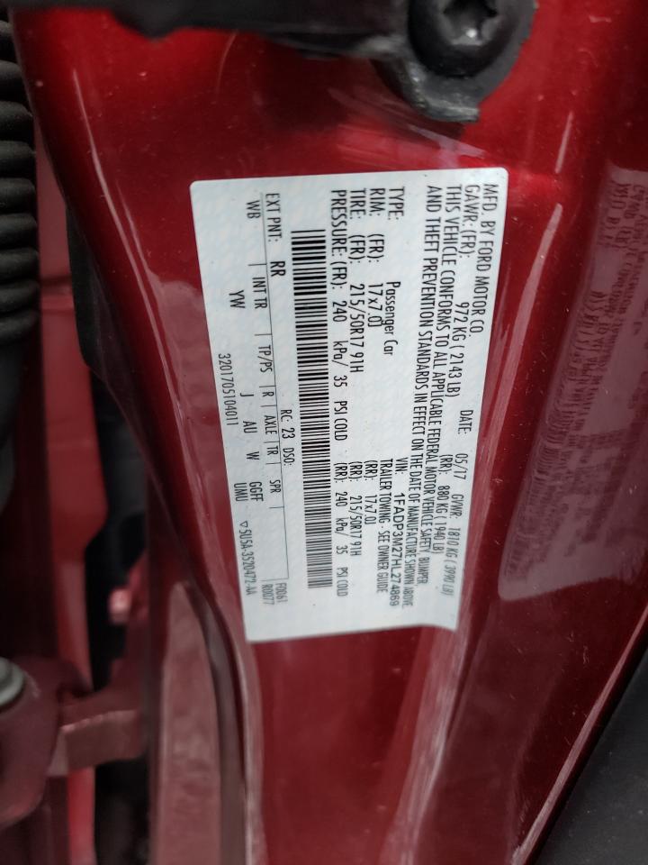 1FADP3M27HL274869 2017 Ford Focus Sel